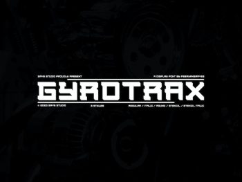 Gyrotrax Modern Display Font Yazı Tipi