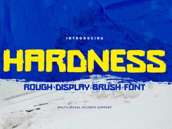 HARDNESS - Rough Display Brush Font Yazı Tipi