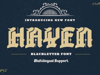 HAYEN Blackletter Font Yazı Tipi