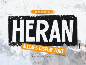HERAN - All Caps Display Font Yazı Tipi