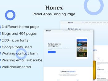 HONEX -React Apps Landing Page Yazı Tipi