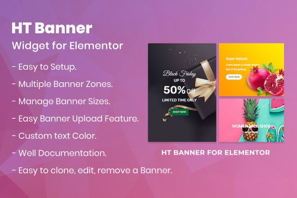 HT Banner for Elementor WordPress Eklentisi