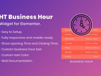 HT Business Hour Widget for Elementor WordPress Eklentisi
