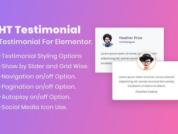 HT Testimonial For Elementor WordPress Eklentisi