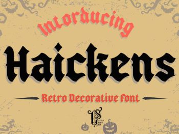 Haickens - Retro decorative Yazı Tipi
