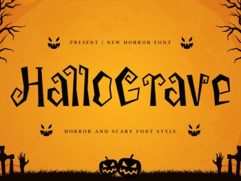 Hallograve - Horror And Scary Font Yazı Tipi