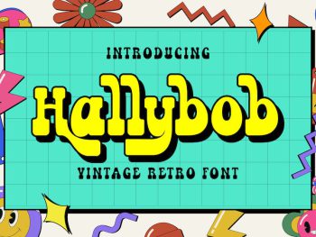 Hallybob Retro vintageFont Yazı Tipi