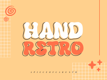 Hand Retro - A Groovy Retro Font Yazı Tipi
