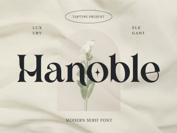 Hanoble -Vintage Serif Display Font Yazı Tipi