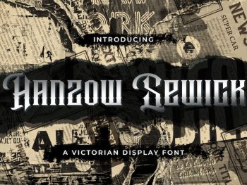 Hanzow Sewick - Victorian Display Font Yazı Tipi