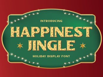 Happinest Jingle - Holiday Display Font Yazı Tipi