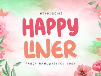 Happy Liner | Fancy Handwritten Font Yazı Tipi