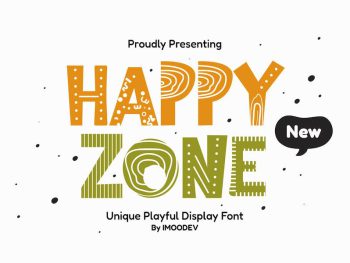 Happy Zone - Cool Fun Fonts Yazı Tipi