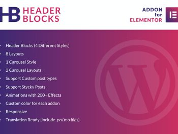 Header Blocks for Elementor - WordPress Plugin WordPress Eklentisi