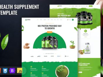 Health Supplement Landing Page Yazı Tipi