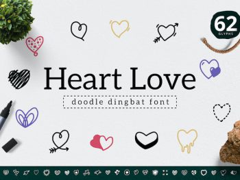 Heart Love Dingbat Yazı Tipi