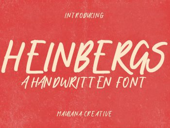 Heinbergs Handwritten Display Font Yazı Tipi