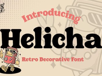 Helicha - Retro cartoon font Yazı Tipi