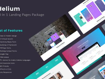 Helium - 10 in 1 Landing Pages HTML Template Yazı Tipi