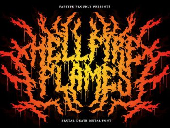 Hellfire Flames | Death Metal Font Yazı Tipi