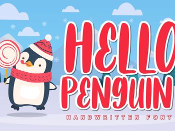 Hello Penguin - Display Font Yazı Tipi