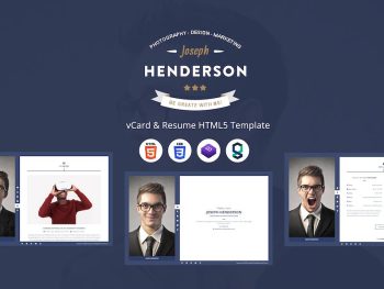 Henderson - vCard & Resume HTML5 Template Yazı Tipi