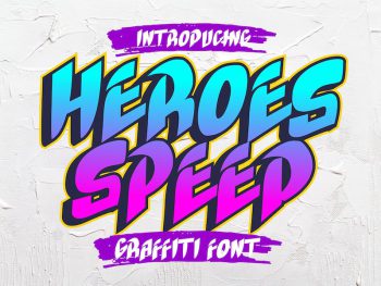 Heroes Speed - Graffiti Font Yazı Tipi