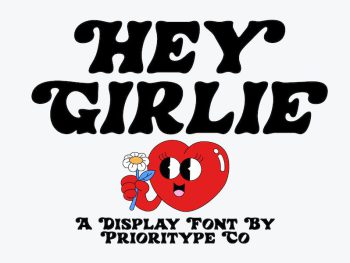 Hey Girlie - Display Font Yazı Tipi