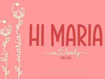 Hi Maria - A Duo Font Yazı Tipi