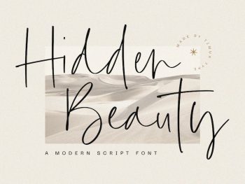 Hidden Beauty - Handwritten Script Font Yazı Tipi