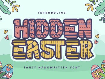 Hidden Easter | Fancy Handwritten Font Yazı Tipi