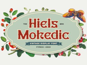 Hiels Mokedic - Vintage Display Font Yazı Tipi