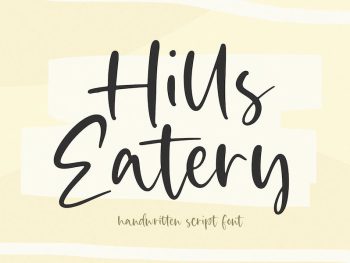 Hills Eatery - Handwritten Script Font Yazı Tipi