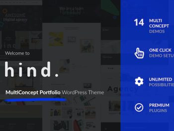 Hind - Multi-Concept Portfolio & Photography theme WordPress Teması