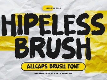 Hipeless Brush - All Caps Brush Font Yazı Tipi