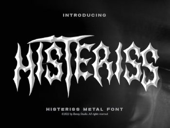Histeriss - Metal Font Yazı Tipi