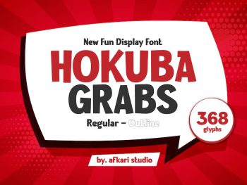 Hokuba Grabs - New Fun Display Font Yazı Tipi