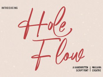 Holeflow Signature Script Font Yazı Tipi