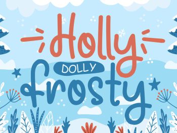 Holly Frosty - Joyful Holiday Font Yazı Tipi