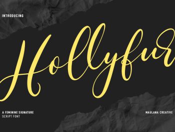 Hollyfur Feminine Signature Script Font Yazı Tipi