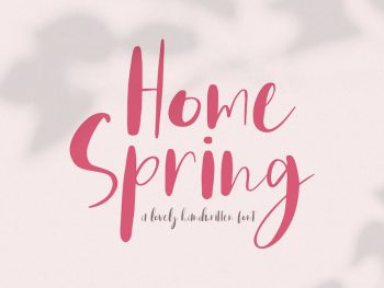 Home Spring - Handwritten Font Yazı Tipi