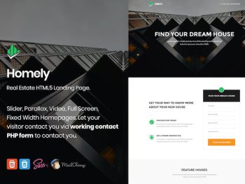 Homely - Real Estate Landing Page Yazı Tipi