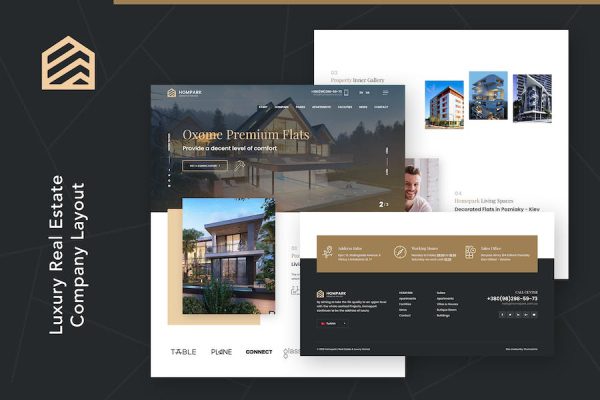 Hompark - Real Estate & Luxury Homes Theme WordPress Teması