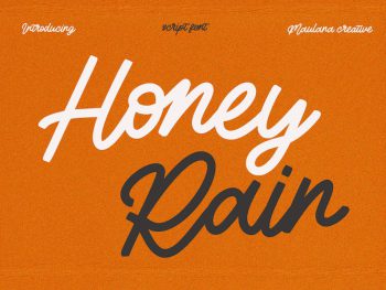 Honey Rain Signature Script Font Yazı Tipi