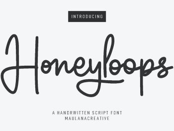 Honeyloops Handwritten Cursive Script Yazı Tipi