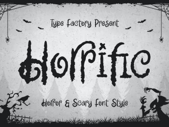 Horrific - Horror and Scary Font Style Yazı Tipi