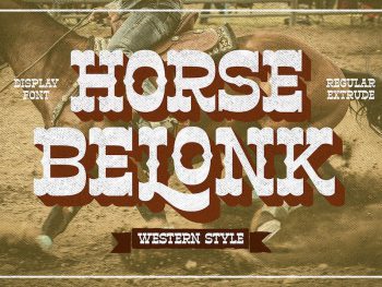 Horse Belonk - Western Style Yazı Tipi