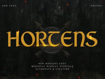 Hortens - Medieval Display Typeface Yazı Tipi