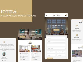 Hotela - Hotel and Resort Mobile Template Yazı Tipi
