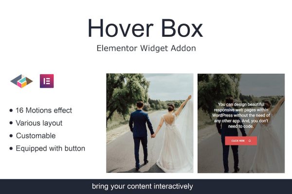Hover Box Elementor Page Builder Addon WordPress Eklentisi